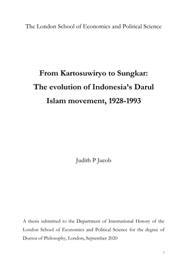 From Kartosuwiryo to Sungkar: the Evolution of Indonesia's Darul Islam