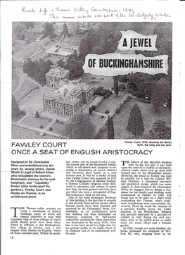 Once a Seat of English Aristocracy