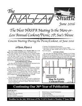 June 2016 NASFA Shuttle