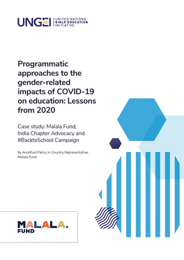Programmatic Approaches to the Gender-Related Impacts of COVID-19 on Education: Lessons from 2020