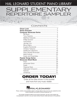 Supplementary Repertoire Sampler