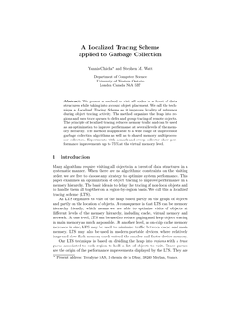 A Localized Tracing Scheme Applied to Garbage Collection