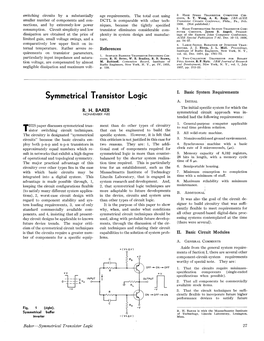 Symmetrical Transistor Logic A