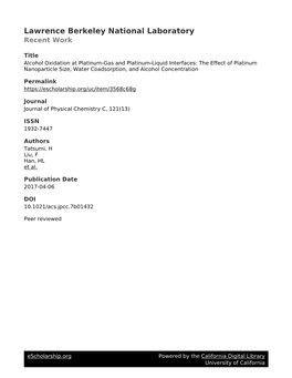 Alcohol Oxidation at Platinum–Gas and Platinum–Liquid Interfaces