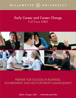 Early Career and Career Change Full-Time MBA