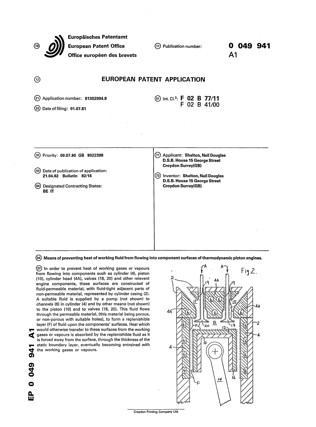 Means of Preventing Heat of Working Fluid from Flowing Into Component Surfaces of Thermodynamic Piston Engines