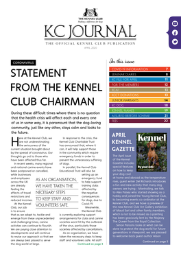 Statement from the Kennel Club Chairman