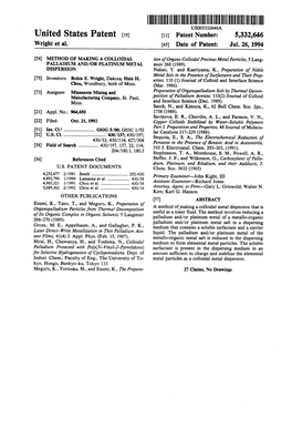 United States Patent (19) 11) Patent Number: 5,332,646 Wright Et Al