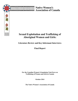 Sexual Exploitation and Trafficking of Aboriginal Women and Girls