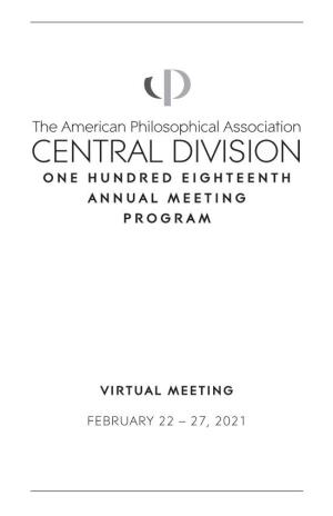 2021 APA Central Division Meeting Program
