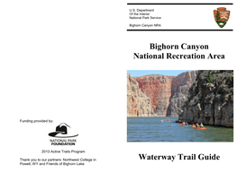 Bighorn Canyon National Recreation Area Waterway Trail Guide