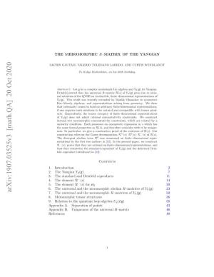 Arxiv:1907.03525V3 [Math.QA] 20 Oct 2020 .Teuiesladtemeromorphic the and Abelian Universal Meromorphic the the and Universal 7