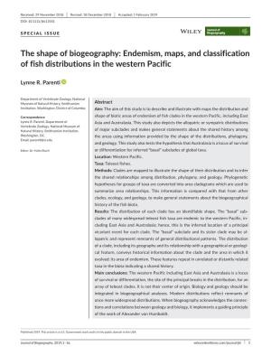 The Shape of Biogeography: Endemism, Maps, and Classification of Fish Distributions in the Western Pacific