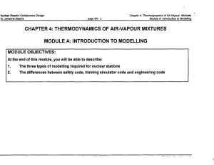 Thermodynamics of Air-Vapour Mixtures Module A