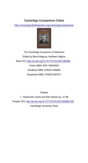 Nietzsche's Works and Their Themes Pp