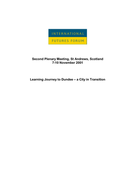 Dundee Learning Journey Introductory Notes 12 and Itinerary