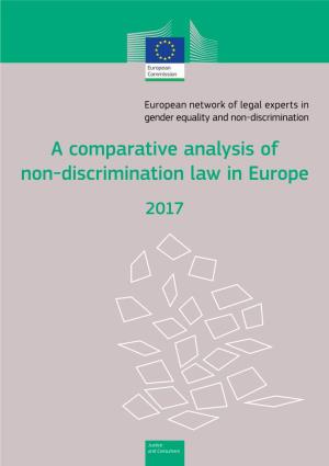 A Comparative Analysis of Non-Discrimination Law in Europe 2017