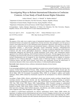 Investigating Ways to Reform International Education in Confucian Contexts: a Case Study of South Korean Higher Education