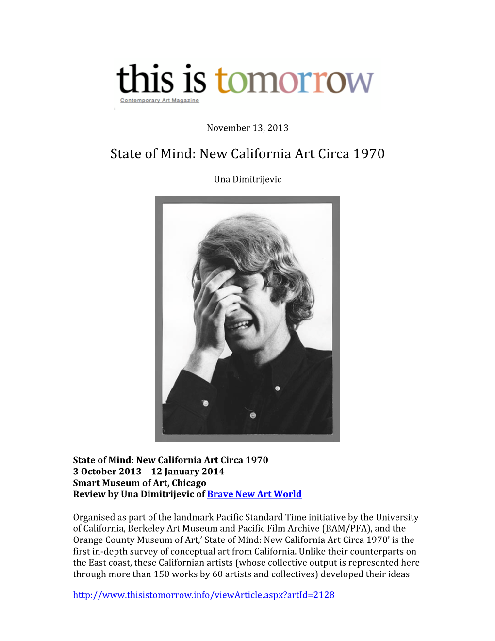 State of Mind: New California Art Circa 1970