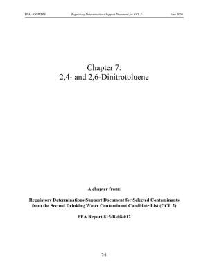 Chapter 7 (2,4- and 2,6-Dinitrotoluene)