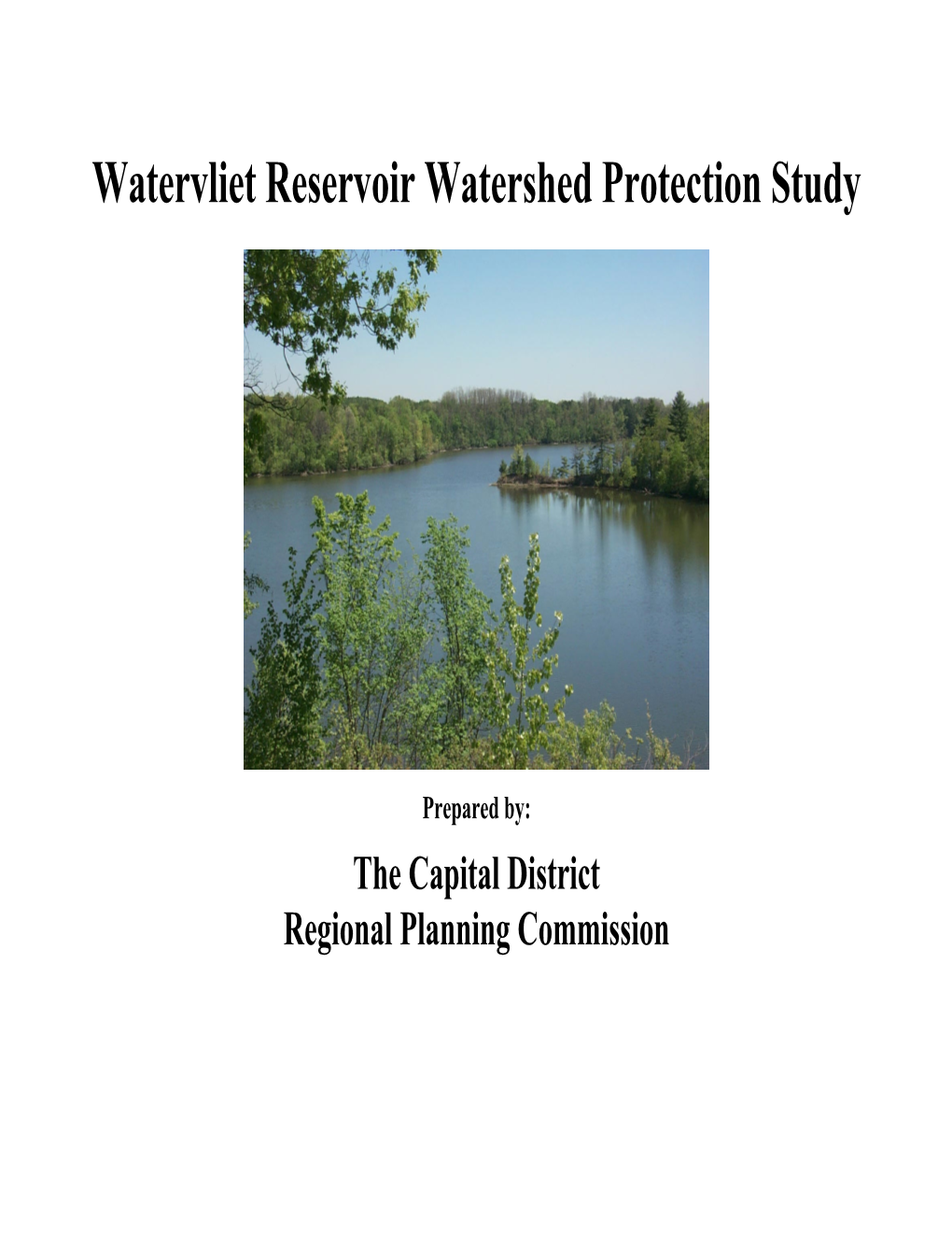 Watervliet Reservoir Watershed Protection Study