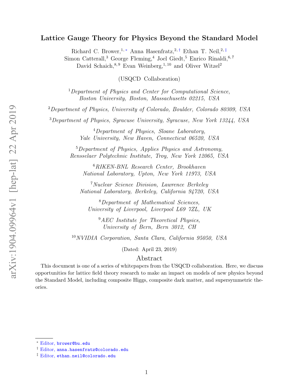 Lattice Gauge Theory for Physics Beyond the Standard Model