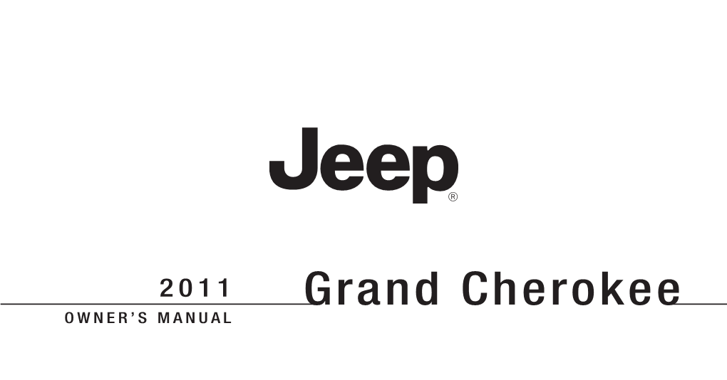 2011 Jeep Grand Cherokee Owner's Manual