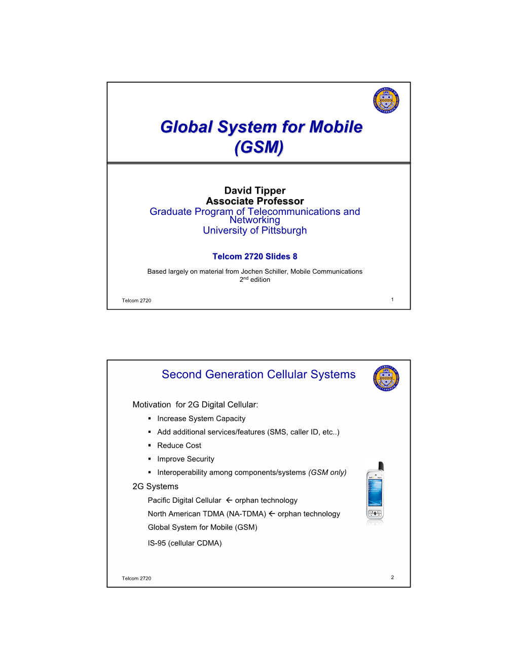 Global System for Mobile (GSM)