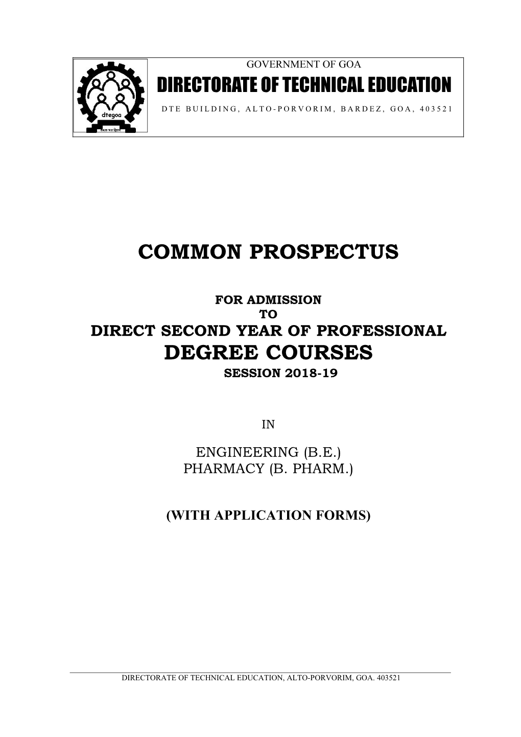 Common Prospectus Degree Courses