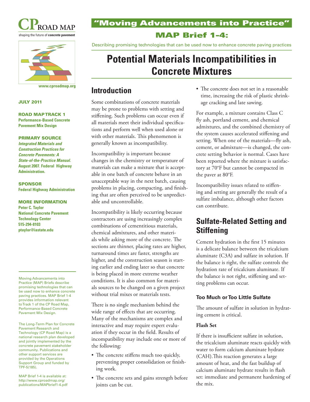 Potential Materials Incompatibilities in Concrete Mixtures