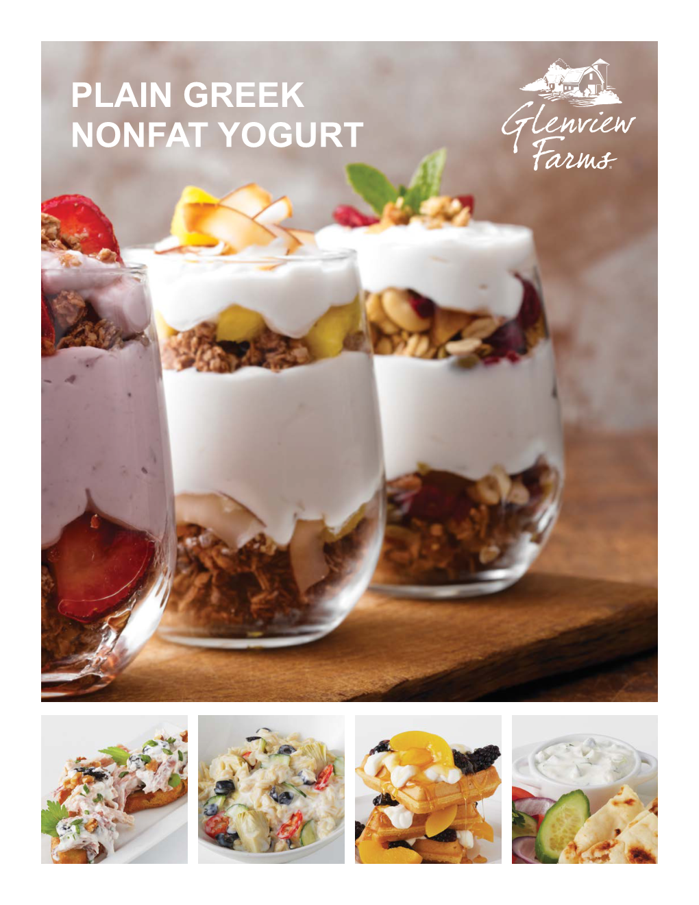 Plain Greek Nonfat Yogurt Glenview Farms® Plain Greek Nonfat Yogurt