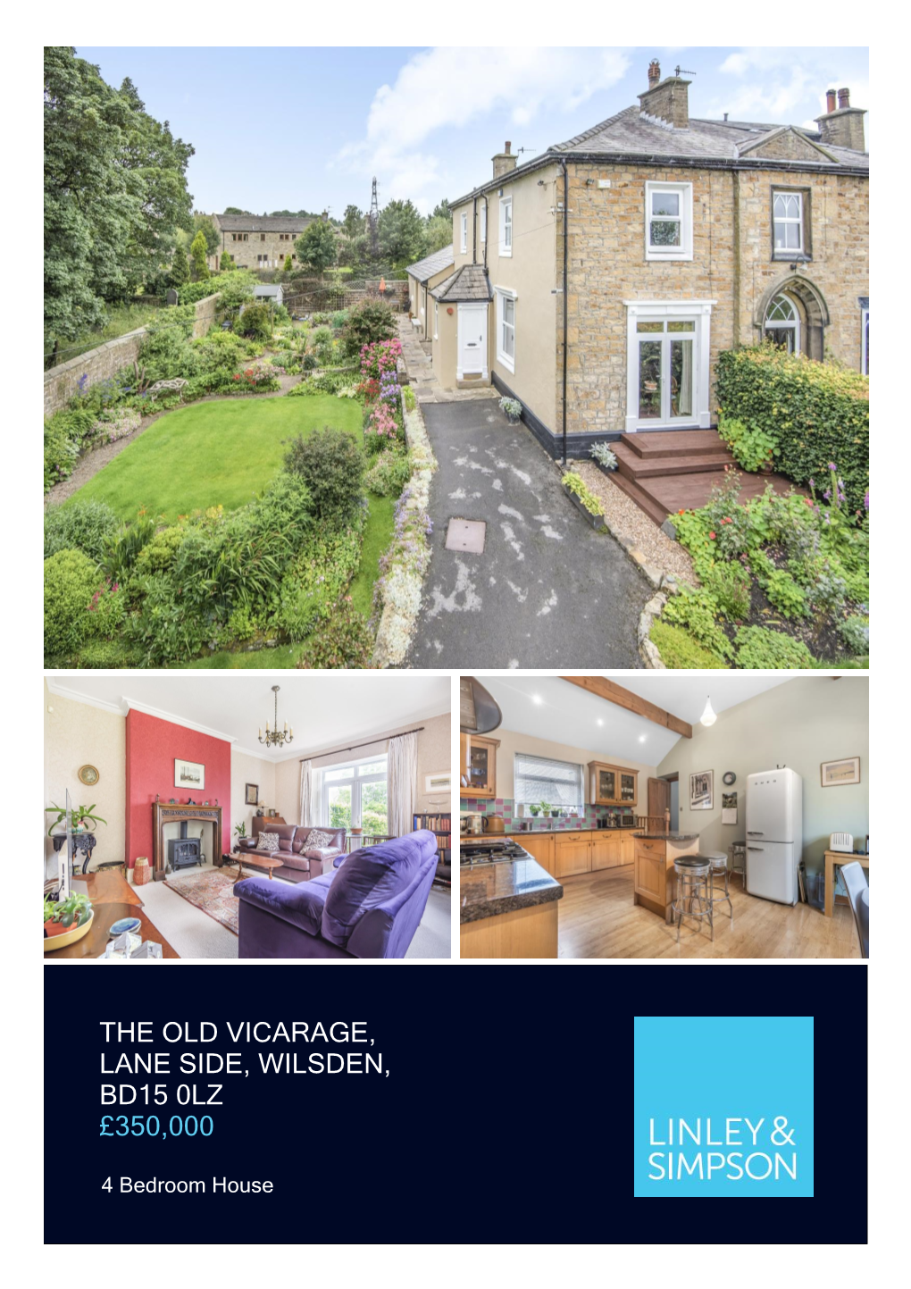 The Old Vicarage, Lane Side, Wilsden, Bd15 0Lz £350,000