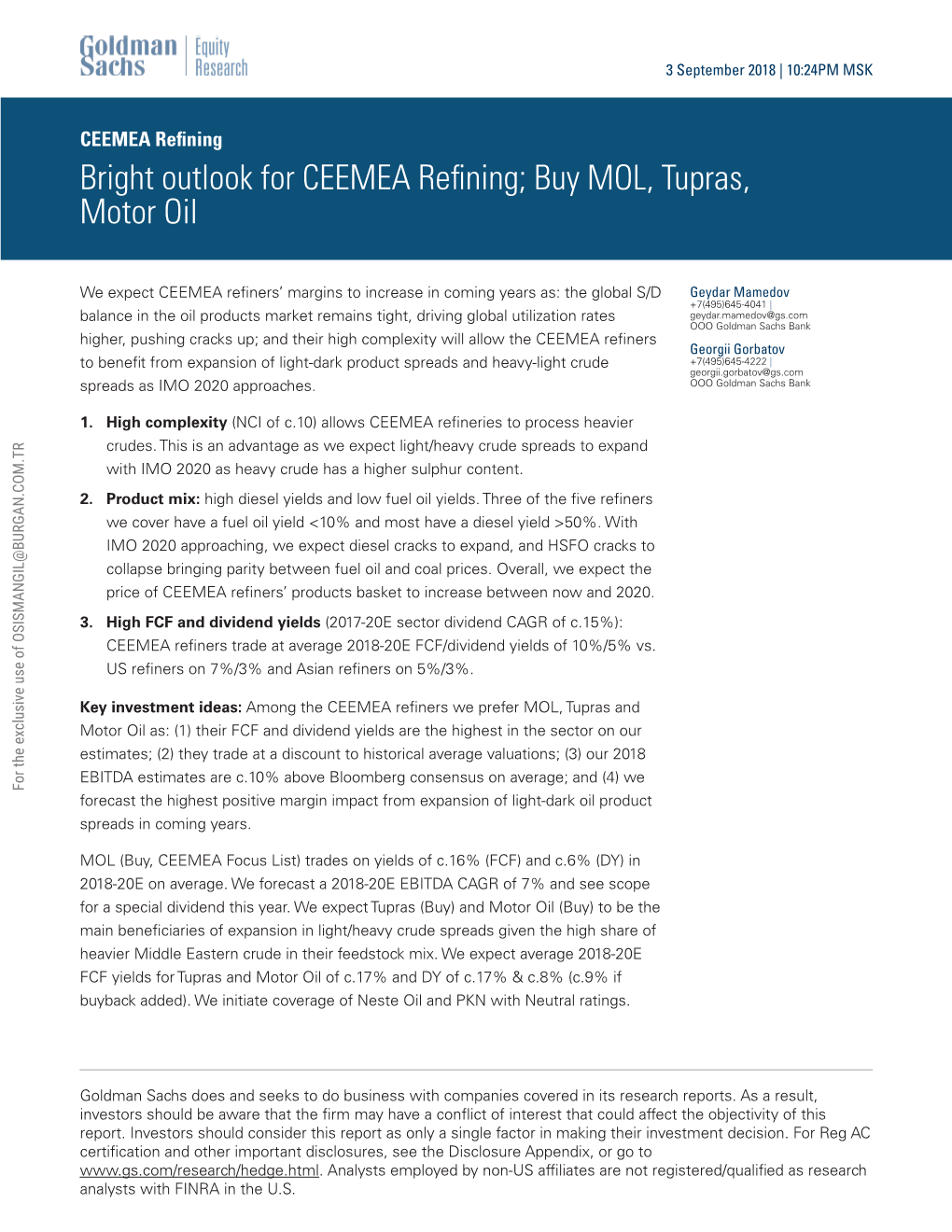 Buy MOL, Tupras, Motor Oil