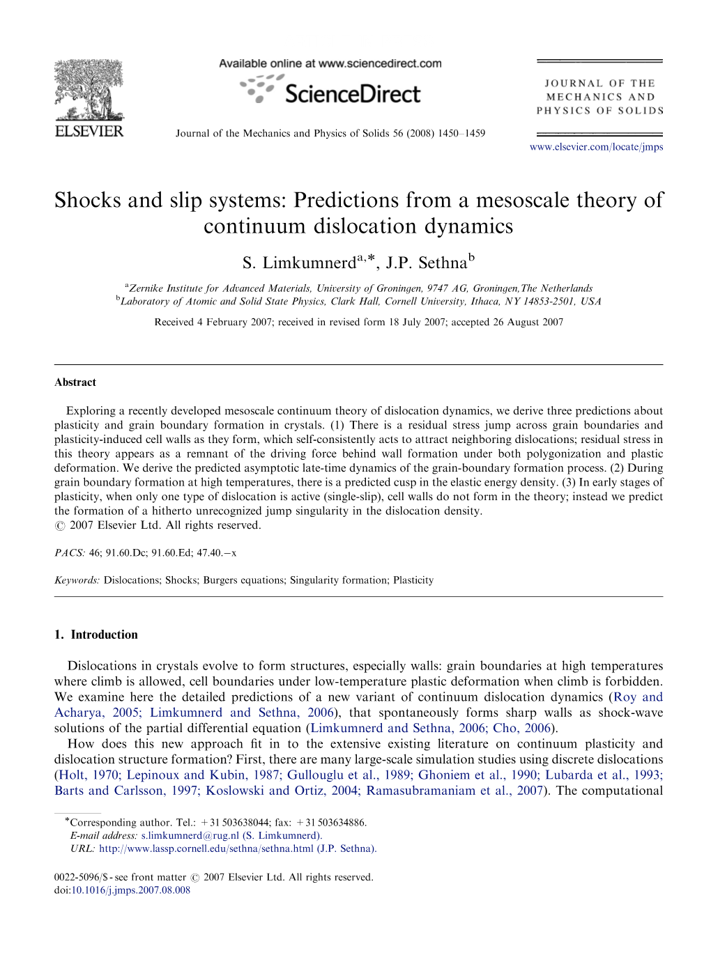 Shocks and Slip Systems: Predictions from a Mesoscale Theory of Continuum Dislocation Dynamics