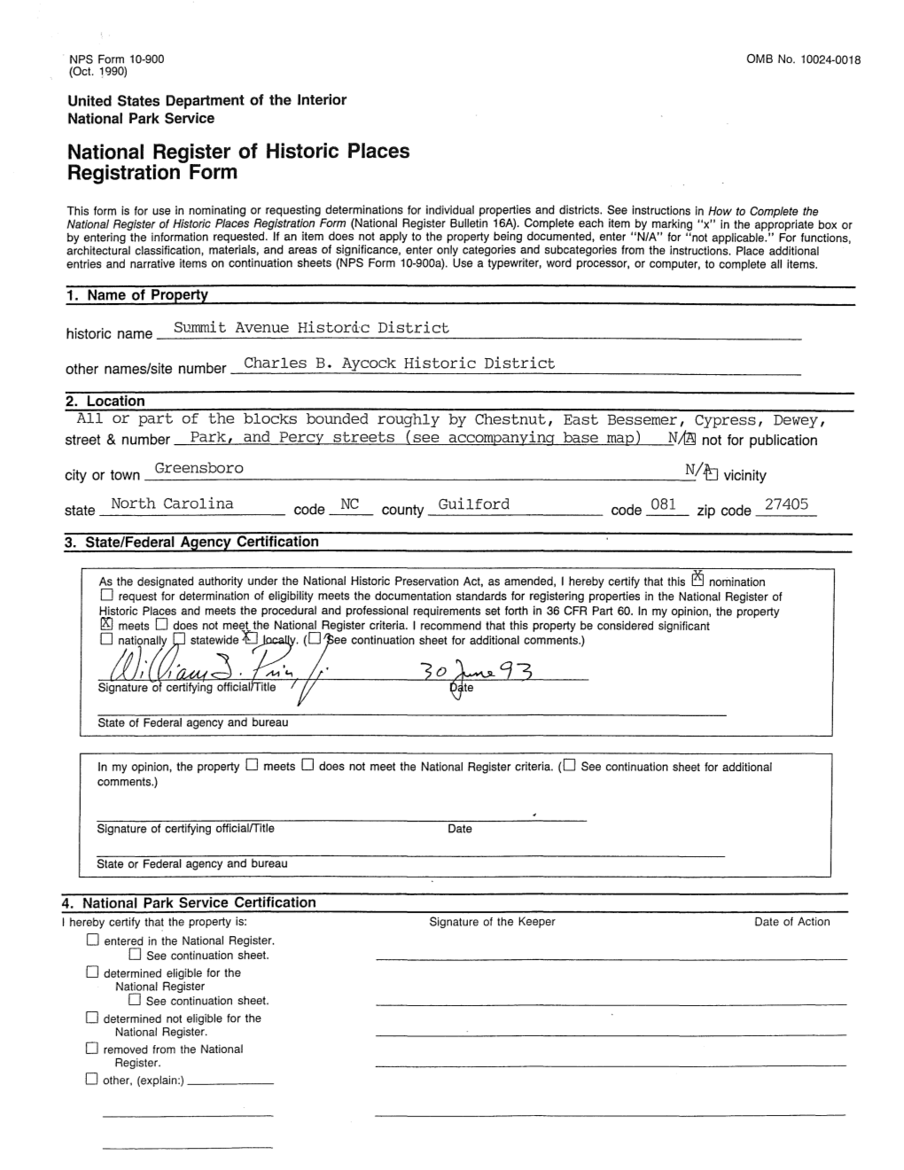 National Register of Historic Places Registration Form