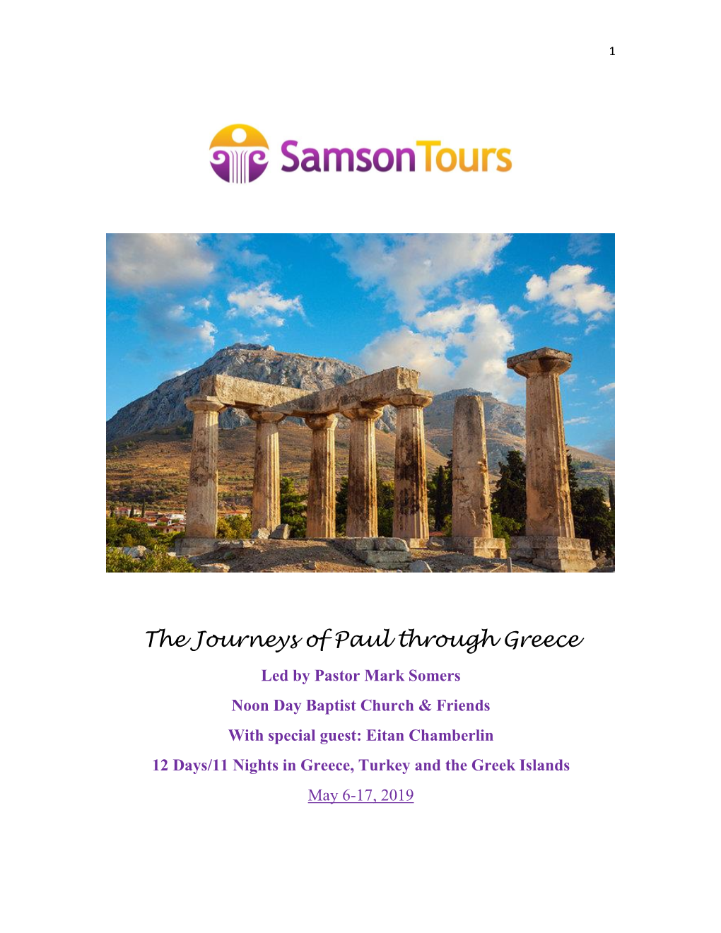 The Journeys of Paul Through Greece