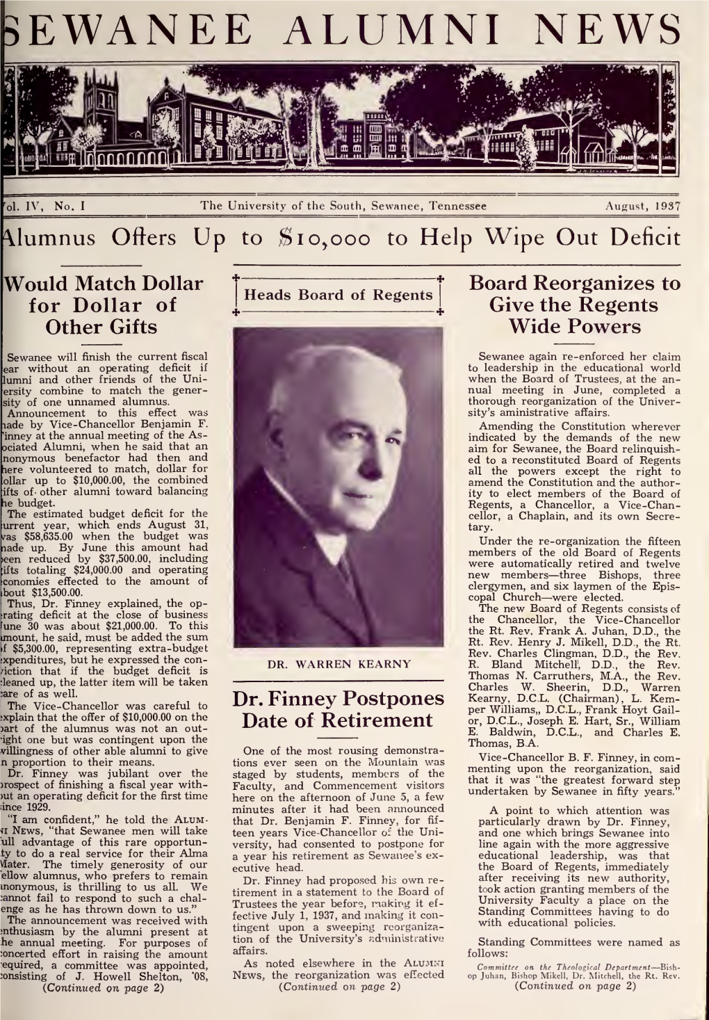 Sewanee Alumni News, 1937-38