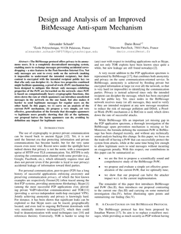 Design and Analysis of an Improved Bitmessage Anti-Spam Mechanism