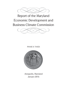 Report of the Maryland Economic Development and Business Climate Commission