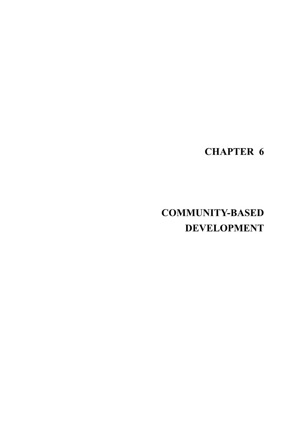 Chapter 6 Community-Based Development