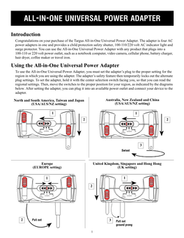 All-In-One Universal Power Adapter