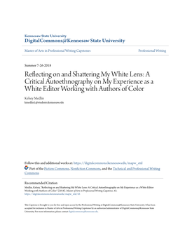 Reflecting on and Shattering My White Lens: a Critical Autoethnography