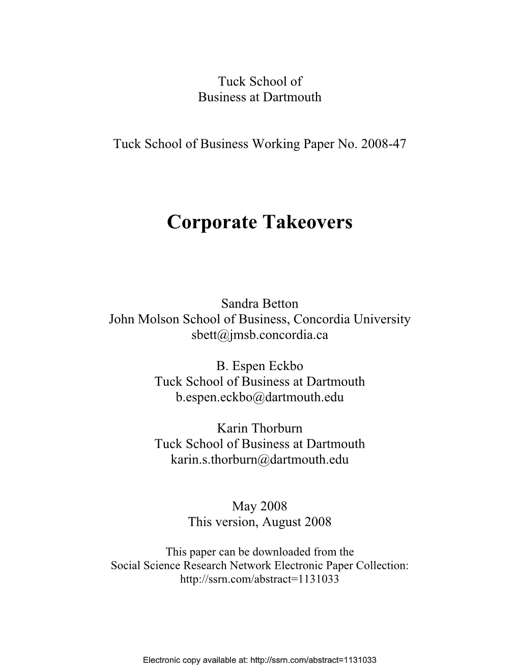 Corporate Takeovers Handbook.Pdf