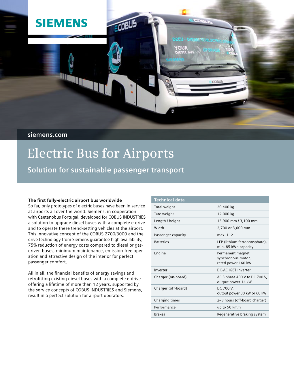 Electric Bus for Airports Solution for Sustainable Passenger Transport