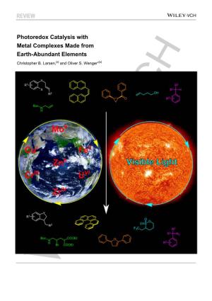 Photoredox Catalysis with Metal Complexes Made from Earth-Abundant Elements
