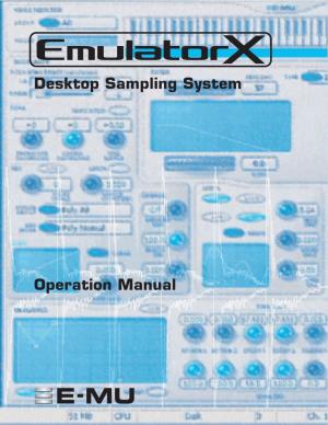 Emulator X Operation Manual Rev. A