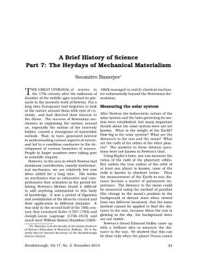 The Heydays of Mechanical Materialism