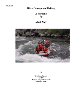 River Geology and Rafting a Portfolio by Mark Nair