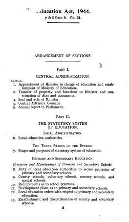 Education Act, 1944