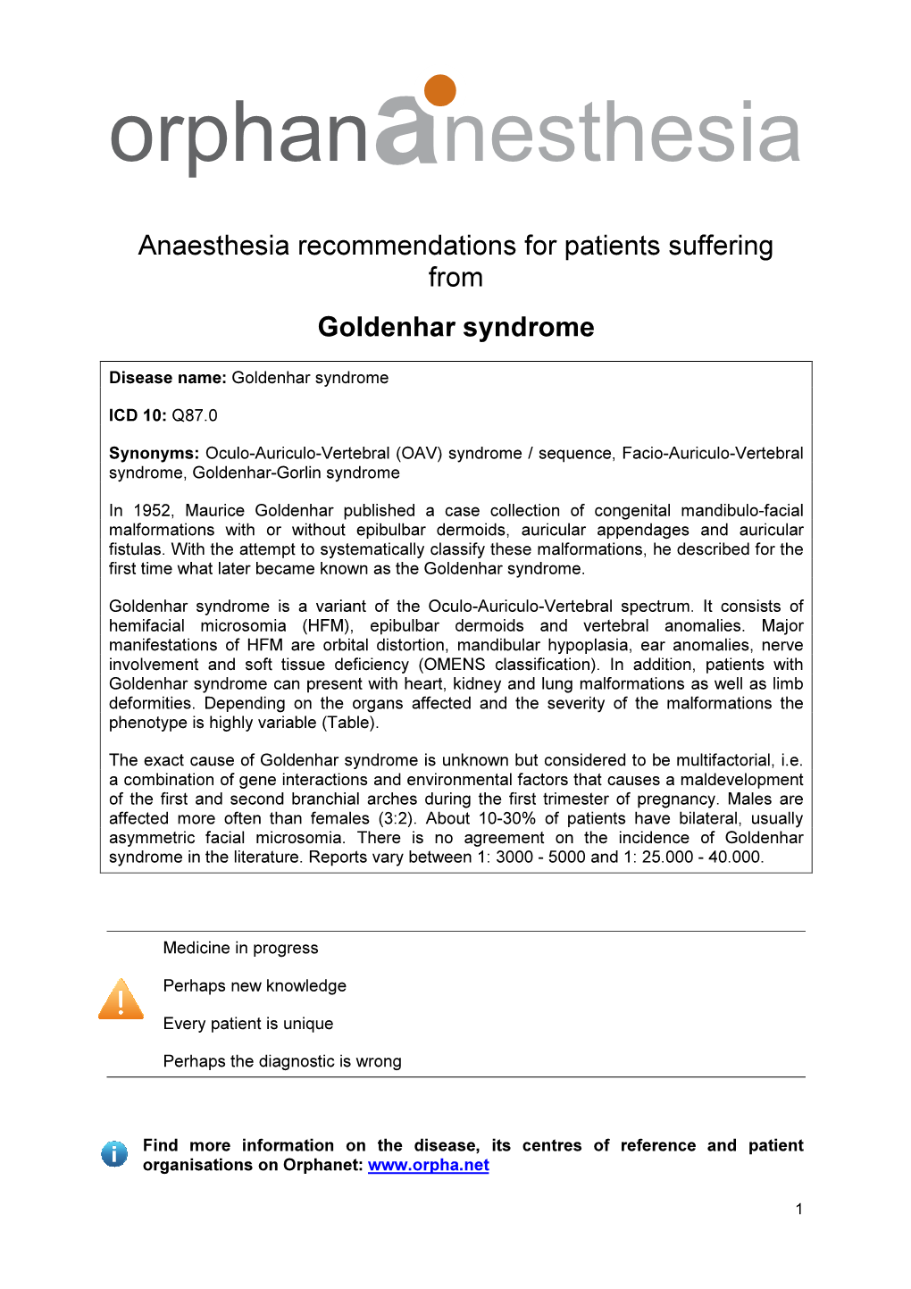 Goldenhar Syndrome